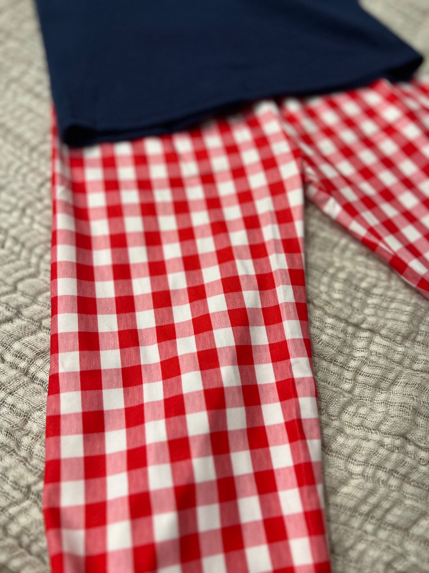 Santa Plaid Pants Set