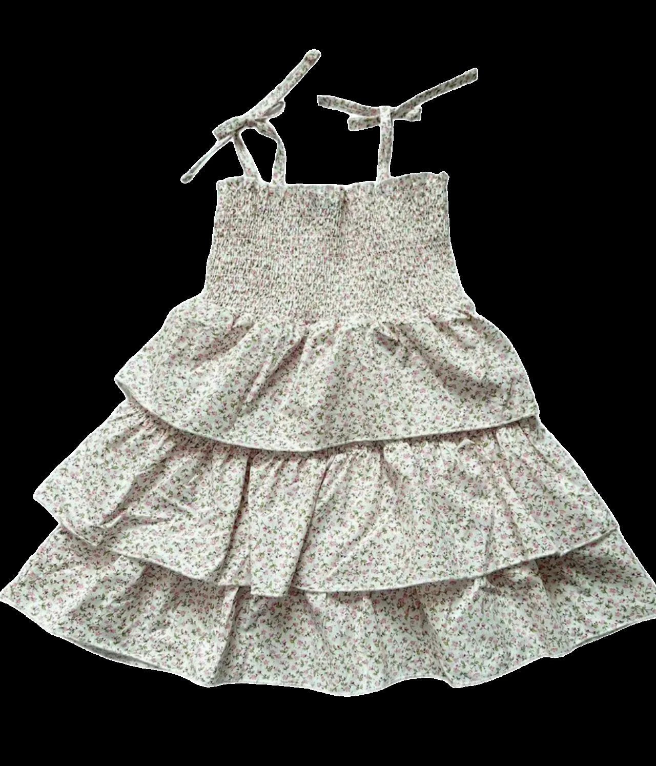 Floral Smocked Ruffle Dress