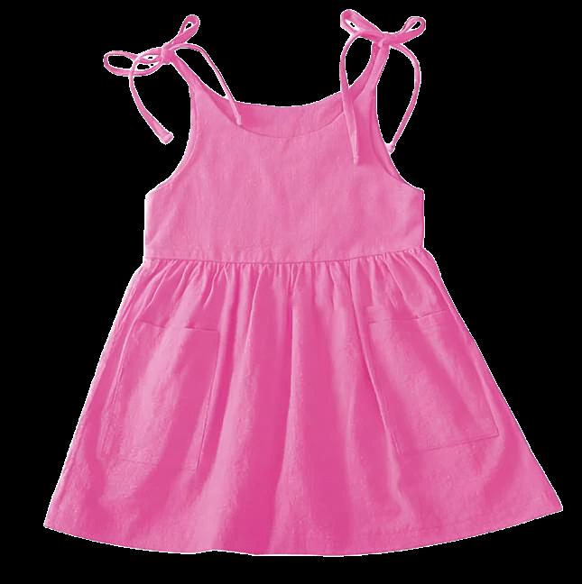 Blushing Petals Linen Dress