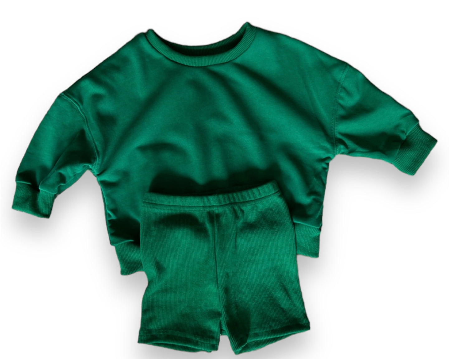 Green Crewneck & Bike Short