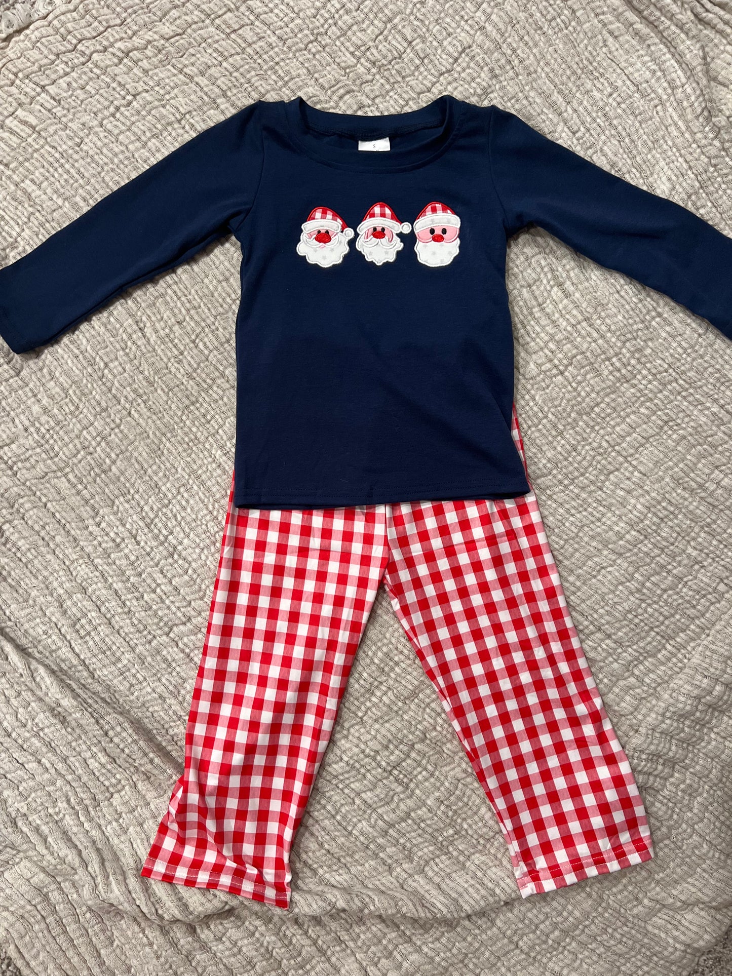 Santa Plaid Pants Set