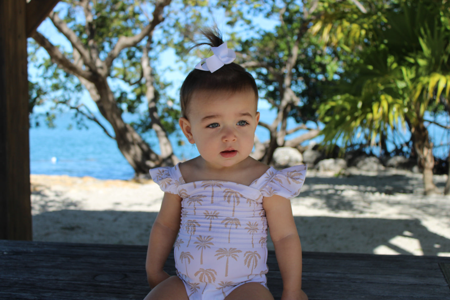 Palm Breeze Smocked Swimsuit