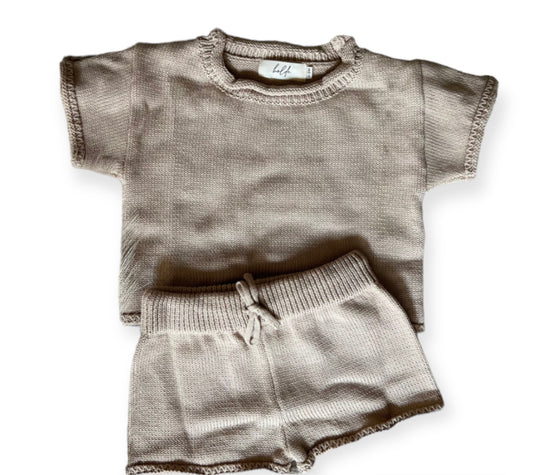 Tan Knit Set